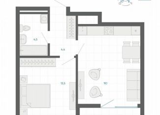 Продажа 1-ком. квартиры, 43 м2, Екатеринбург, метро Чкаловская, улица Академика Парина, 12/6