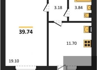 Продажа однокомнатной квартиры, 39.7 м2, село Александровка