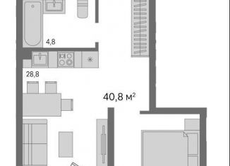 Продажа 1-ком. квартиры, 40.8 м2, Новосибирск, метро Сибирская