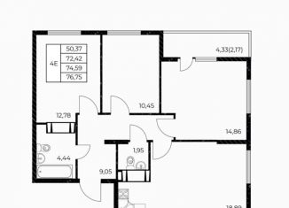 Продам 3-комнатную квартиру, 76.8 м2, Ростовская область, улица Нансена, 99с3