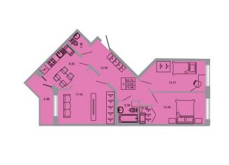 Продажа трехкомнатной квартиры, 74.1 м2, поселок Бугры, Тихая улица, 13к3