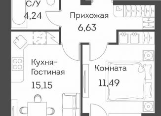 Продаю 2-комнатную квартиру, 38.9 м2, Москва, ЖК Аквилон Бисайд