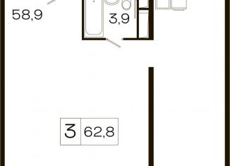 Продажа 2-комнатной квартиры, 62.8 м2, Одинцово, Вокзальная улица, 31А, ЖК Сердце Одинцово