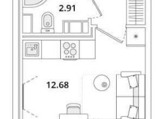 Квартира на продажу студия, 20.4 м2, Санкт-Петербург, метро Московская