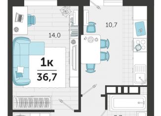 Продам 1-комнатную квартиру, 36.7 м2, Краснодар, улица Автолюбителей, 1Гк1, ЖК Стрижи