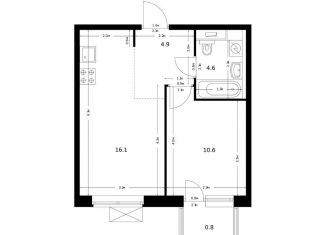 Продам 1-комнатную квартиру, 37 м2, Благовещенск