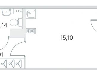 Продается квартира студия, 23.4 м2, посёлок Стрельна, ЖК Любоград