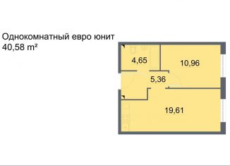 1-ком. квартира на продажу, 40.6 м2, Санкт-Петербург, проспект Большевиков, уч3, ЖК Про.Молодость