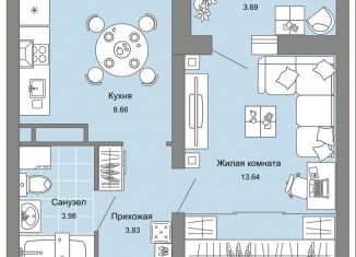 Продам однокомнатную квартиру, 32 м2, Ульяновск, жилой комплекс Ультраград, 6, ЖК Ультраград