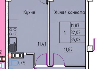 Продается однокомнатная квартира, 35 м2, поселок городского типа Ильский, улица Свердлова, 188