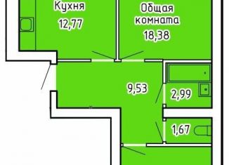 Продается 2-комнатная квартира, 63.5 м2, село Новая Отрадовка, Школьная улица, 4