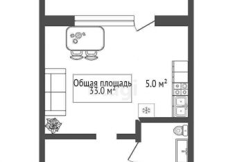 Продам однокомнатную квартиру, 33 м2, Новосибирск, Большевистская улица, 37, ЖК Инские Холмы