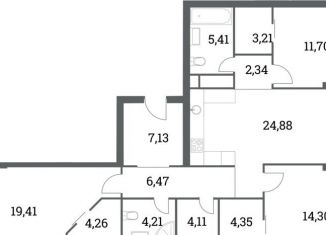 Продам 3-комнатную квартиру, 111.8 м2, Москва, метро Международная