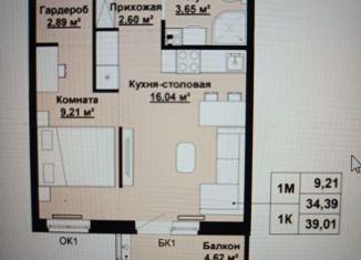 Продажа 1-комнатной квартиры, 39.1 м2, Верхняя Пышма, ЖК Рифей, улица Машиностроителей, 27