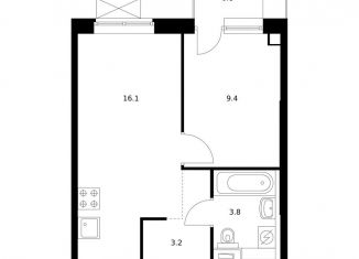 Продаю 1-ком. квартиру, 33.1 м2, поселение Московский, ЖК Саларьево Парк