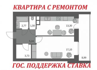 Продам однокомнатную квартиру, 53 м2, Смоленск, Ипподромный проезд, 7