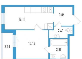 Продается 1-комнатная квартира, 33 м2, Санкт-Петербург