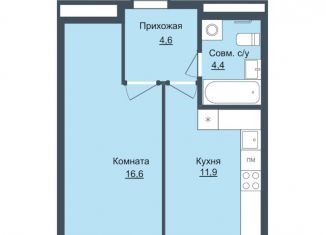 Продам однокомнатную квартиру, 37.3 м2, Ижевск, Октябрьский район
