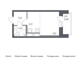 Квартира на продажу студия, 22 м2, Санкт-Петербург, Славянская улица, 8, муниципальный округ Рыбацкое
