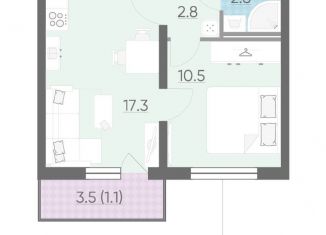 Продам 1-комнатную квартиру, 34.5 м2, Санкт-Петербург, Орлово-Денисовский проспект, 15к2, ЖК Заповедный парк