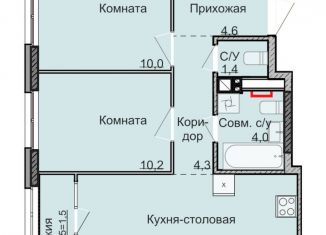 Продажа двухкомнатной квартиры, 52.3 м2, Ижевск, Ленинский район