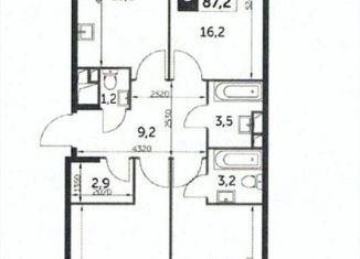 Продам 3-комнатную квартиру, 87.4 м2, Москва, ЖК Рихард, улица Зорге, 9к1