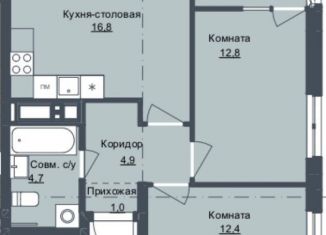 Продается 2-комнатная квартира, 55.6 м2, Ижевск, ЖК Истории
