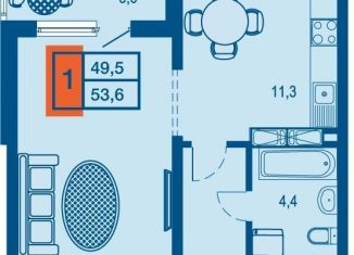 Продажа 1-ком. квартиры, 49.5 м2, Краснодар, улица Селезнёва, 104/2, Карасунский округ