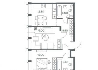 2-комнатная квартира на продажу, 61 м2, Санкт-Петербург, Ипподромный переулок, 1к3, Ипподромный переулок