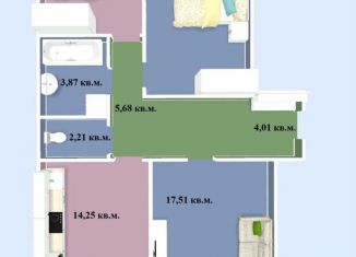 Продаю 3-комнатную квартиру, 77.5 м2, Омск, улица Завертяева, 18к10, Центральный округ