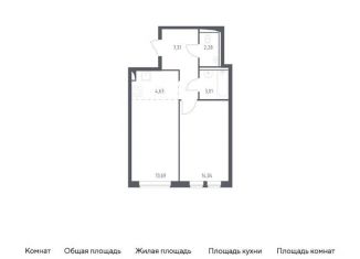 1-комнатная квартира на продажу, 45 м2, село Остафьево, жилой комплекс Остафьево, к17
