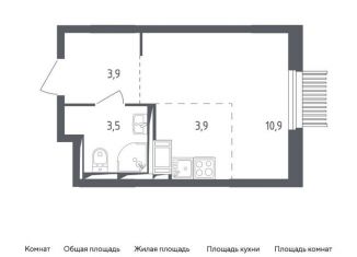 Продам квартиру студию, 22.2 м2, Московская область, жилой комплекс Мытищи Парк, к4