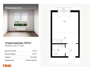 Квартира на продажу студия, 21.9 м2, посёлок Ильинское-Усово, жилой комплекс Ильинские Луга, к2.9