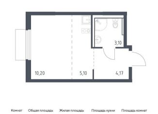 Квартира на продажу студия, 22.6 м2, деревня Мисайлово