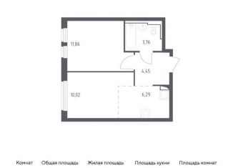 Продается однокомнатная квартира, 36.4 м2, Москва, жилой комплекс Остафьево, к17