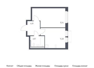 Продам 1-комнатную квартиру, 35 м2, Москва, жилой комплекс Квартал Западный, к2