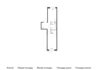 Продам 1-ком. квартиру, 40.3 м2, Москва, жилой комплекс Цветочные Поляны Экопарк, к6