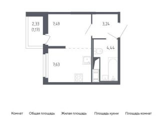 Продается квартира студия, 24 м2, Санкт-Петербург, муниципальный округ Константиновское