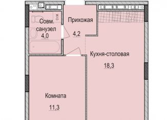 Продам 1-комнатную квартиру, 37.8 м2, Казань