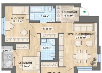 Трехкомнатная квартира на продажу, 87.5 м2, Екатеринбург, улица Краснофлотцев, 71, ЖК Квартал Энтузиастов