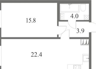 Продам 1-комнатную квартиру, 46.1 м2, Санкт-Петербург, ЖК Нева Хаус, Петровский проспект, 11к3