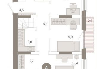 Продажа четырехкомнатной квартиры, 113.3 м2, Тюмень, Калининский округ