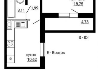 Аренда 1-комнатной квартиры, 41.6 м2, Челябинск, улица 250-летия Челябинска, 29