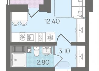 Квартира на продажу студия, 19.5 м2, Санкт-Петербург, ЖК Цветной Город, Муринская дорога, 8к1