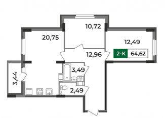 Продаю 2-ком. квартиру, 64.6 м2, Владимирская область, Еловая улица, 11