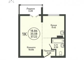 Продам 1-комнатную квартиру, 37.2 м2, Новосибирская область