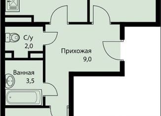 Продажа двухкомнатной квартиры, 62.6 м2, посёлок Берёзовый