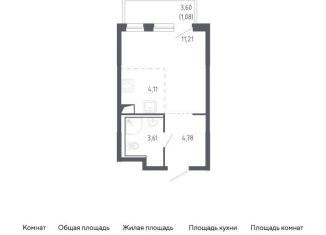 Продается квартира студия, 24.8 м2, Тюмень, жилой комплекс Чаркова 72, 1.1, Ленинский округ