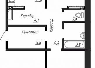 Продам двухкомнатную квартиру, 70.4 м2, Ленинградская область