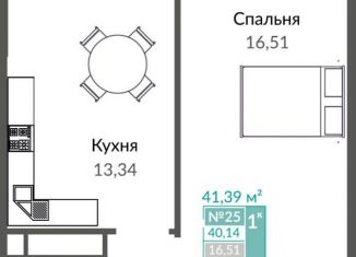 Продается однокомнатная квартира, 41.4 м2, Симферополь, Киевский район